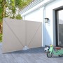 Toldo lateral plegable terraza color crema 240x160 cm en Sombrillas | Comprar online en Foru.es