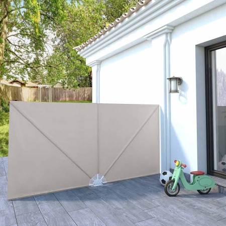 Toldo lateral plegable terraza color crema 300x150 cm en Sombrillas | Comprar online en Foru.es
