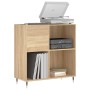 Mueble discos madera contrachapada roble Sonoma 84,5x38x89 cm de vidaXL, Almacenamiento para CD y DVD - Ref: Foro24-831767, P...