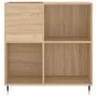 Scheibenschrank aus Sonoma-Eichensperrholz, 84,5 x 38 x 89 cm von vidaXL, CD- und DVD-Speicher - Ref: Foro24-831767, Preis: 7...