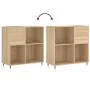 Scheibenschrank aus Sonoma-Eichensperrholz, 84,5 x 38 x 89 cm von vidaXL, CD- und DVD-Speicher - Ref: Foro24-831767, Preis: 7...