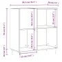 Scheibenschrank aus Sonoma-Eichensperrholz, 84,5 x 38 x 89 cm von vidaXL, CD- und DVD-Speicher - Ref: Foro24-831767, Preis: 7...