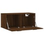 Armario de pared madera ingeniería marrón roble 80x36,5x35 cm de vidaXL, Taquillas y armarios de almacenamiento - Ref: Foro24...