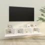 TV wall furniture 2 units white engineered wood 100x30x30 cm by vidaXL, TV Furniture - Ref: Foro24-804544, Price: 125,57 €, D...