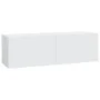 TV wall furniture 2 units white engineered wood 100x30x30 cm by vidaXL, TV Furniture - Ref: Foro24-804544, Price: 125,57 €, D...