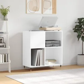 Mueble para discos madera contrachapada blanco 84,5x38x89 cm de vidaXL, Almacenamiento para CD y DVD - Ref: Foro24-831764, Pr...