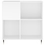 Mueble para discos madera contrachapada blanco 84,5x38x89 cm de vidaXL, Almacenamiento para CD y DVD - Ref: Foro24-831764, Pr...