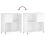 Mueble para discos madera contrachapada blanco 84,5x38x89 cm de vidaXL, Almacenamiento para CD y DVD - Ref: Foro24-831764, Pr...