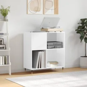 Glossy white plywood disc cabinet 84.5x38x89 cm by vidaXL, CD and DVD storage - Ref: Foro24-831766, Price: 78,35 €, Discount: %