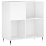 Mueble discos madera contrachapada blanco brillo 84,5x38x89 cm de vidaXL, Almacenamiento para CD y DVD - Ref: Foro24-831766, ...