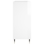 Mueble discos madera contrachapada blanco brillo 84,5x38x89 cm de vidaXL, Almacenamiento para CD y DVD - Ref: Foro24-831766, ...