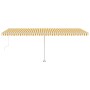 Toldo de pie automático amarillo y blanco 600x350 cm en Toldos | Comprar online en Foru.es