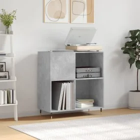 Mueble discos madera contrachapada gris hormigón 84,5x38x89 cm de vidaXL, Almacenamiento para CD y DVD - Ref: Foro24-831768, ...