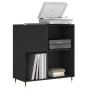 Mueble para discos madera contrachapada negro 84,5x38x89 cm de vidaXL, Almacenamiento para CD y DVD - Ref: Foro24-831765, Pre...
