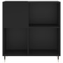 Mueble para discos madera contrachapada negro 84,5x38x89 cm de vidaXL, Almacenamiento para CD y DVD - Ref: Foro24-831765, Pre...
