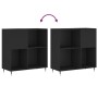 Mueble para discos madera contrachapada negro 84,5x38x89 cm de vidaXL, Almacenamiento para CD y DVD - Ref: Foro24-831765, Pre...