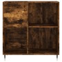 Mueble discos madera contrachapada roble ahumado 84,5x38x89 cm de vidaXL, Almacenamiento para CD y DVD - Ref: Foro24-831769, ...