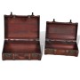 Baúl cofre de madera vintage marrón 2 unidades de vidaXL, Baúles de almacenamiento - Ref: Foro24-240575, Precio: 71,00 €, Des...