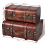 Baúl cofre de madera vintage marrón 2 unidades de vidaXL, Baúles de almacenamiento - Ref: Foro24-240575, Precio: 87,97 €, Des...