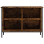 Zapatero madera de ingeniería roble ahumado 69x35x50 cm de vidaXL, Zapateros y organizadores de calzado - Ref: Foro24-831835,...