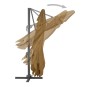 Sombrilla de jardín voladiza con poste de aluminio 400x300 cm color topo en Sombrillas | Comprar online en Foru.es