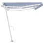 Toldo automático LED sensor de viento azul y blanco 600x350 cm en Toldos | Comprar online en Foru.es