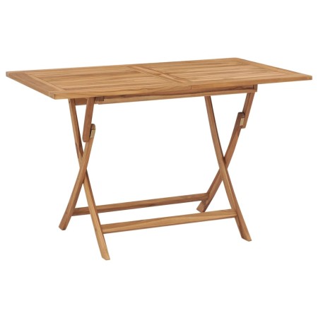 Mesa plegable de jardín madera maciza de teca 120x70x75 cm en Mesas de jardín | Comprar online en Foru.es