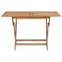 Mesa plegable de jardín madera maciza de teca 120x70x75 cm en Mesas de jardín | Comprar online en Foru.es