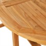 Set de comedor de jardín 7 piezas de madera maciza de teca en Conjuntos de jardín | Comprar online en Foru.es