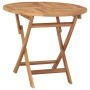Mesa de jardín plegable madera de teca maciza 85x76 cm en Mesas de jardín | Comprar online en Foru.es