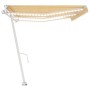Toldo automático LED sensor de viento amarillo blanco 600x350cm en Toldos | Comprar online en Foru.es