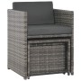 Set de comedor de jardín 7 pzs y cojines ratán sintético gris en Conjuntos de jardín | Comprar online en Foru.es