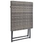 Set de muebles de jardín plegables 3 pzas ratán sintético gris en Tumbonas | Comprar online en Foru.es
