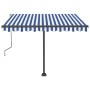 Toldo manual retráctil con LED azul y blanco 300x250 cm en Toldos | Comprar online en Foru.es