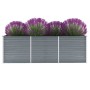 Arriate de jardín de acero galvanizado gris 240x80x77 cm en Macetas y jardineras | Comprar online en Foru.es