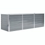 Arriate de jardín de acero galvanizado gris 240x80x77 cm en Macetas y jardineras | Comprar online en Foru.es