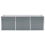 Arriate de jardín de acero galvanizado gris 240x80x77 cm en Macetas y jardineras | Comprar online en Foru.es