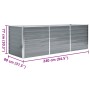 Arriate de jardín de acero galvanizado gris 240x80x77 cm en Macetas y jardineras | Comprar online en Foru.es