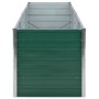 Arriate de jardín de acero galvanizado verde 240x80x77 cm en Macetas y jardineras | Comprar online en Foru.es