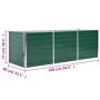 Arriate de jardín de acero galvanizado verde 240x80x77 cm en Macetas y jardineras | Comprar online en Foru.es