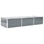 Arriate de jardín de acero galvanizado gris 240x80x45 cm en Macetas y jardineras | Comprar online en Foru.es