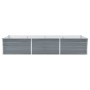 Arriate de jardín de acero galvanizado gris 240x80x45 cm en Macetas y jardineras | Comprar online en Foru.es