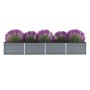 Arriate de jardín de acero galvanizado gris 320x80x45 cm en Macetas y jardineras | Comprar online en Foru.es
