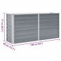 Arriate elevado de jardín acero galvanizado gris 160x40x77 cm en Macetas y jardineras | Comprar online en Foru.es