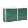 Arriate de jardín de acero galvanizado verde 160x40x77 cm en Macetas y jardineras | Comprar online en Foru.es
