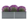 Arriate de jardín de acero galvanizado gris 160x40x45 cm en Macetas y jardineras | Comprar online en Foru.es