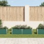 Arriate de jardín de acero galvanizado verde 160x40x45 cm en Macetas y jardineras | Comprar online en Foru.es