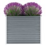 Arriate de jardín de acero galvanizado gris 100x40x77 cm en Macetas y jardineras | Comprar online en Foru.es