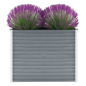 Arriate de jardín de acero galvanizado gris 100x40x77 cm en Macetas y jardineras | Comprar online en Foru.es