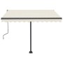 Toldo manual retráctil con LED crema 300x250 cm en Toldos | Comprar online en Foru.es